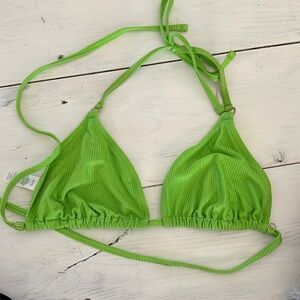 Vibrant Green Triangle Bikini Top